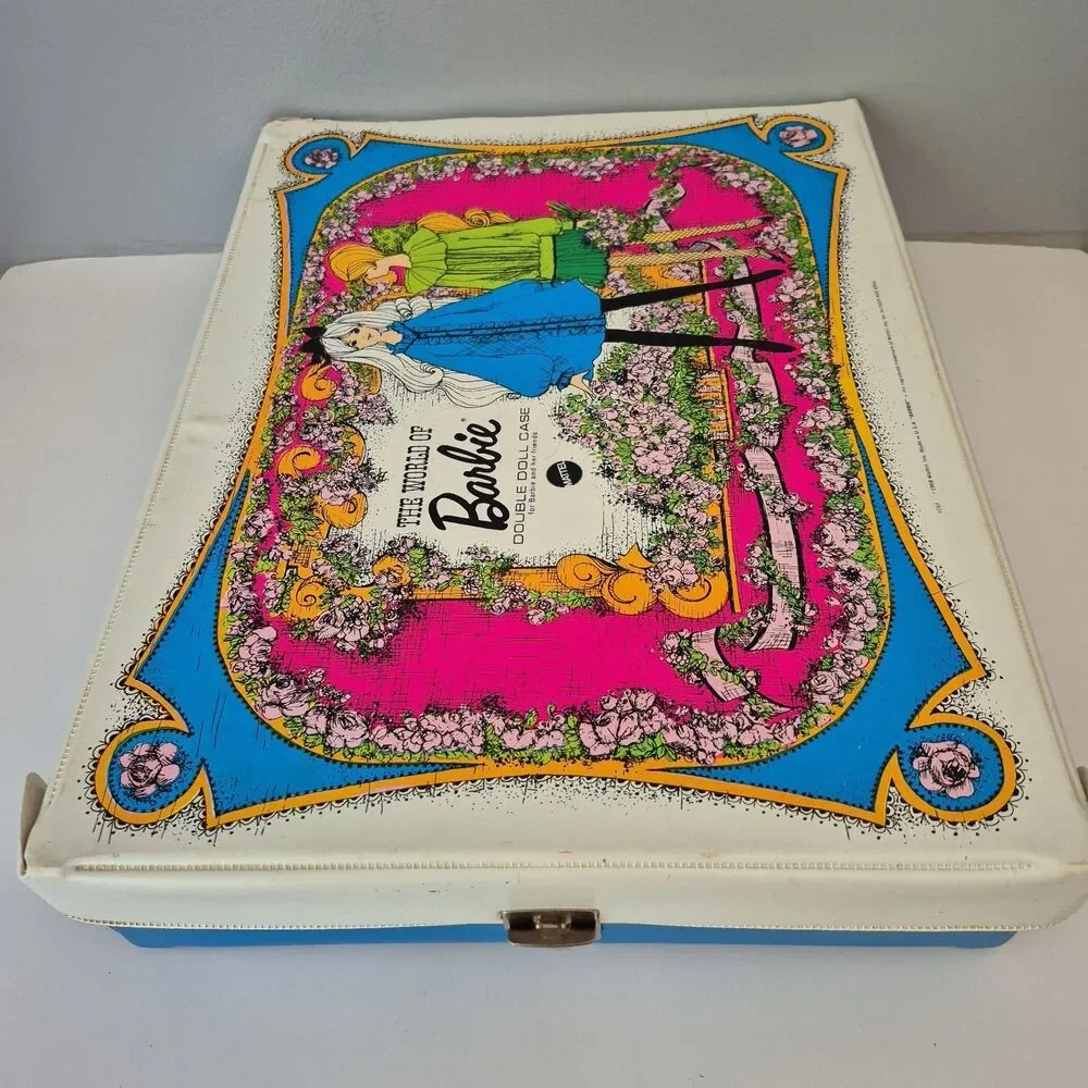 Mattel The World of Barbie Vintage 1968 Double Doll Vinyl Carrying Case